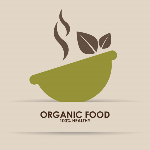 Creative organic food logo vector 02