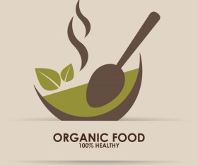 Creative organic food logo vector 03