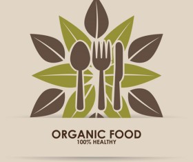 Creative organic food logo vector 05