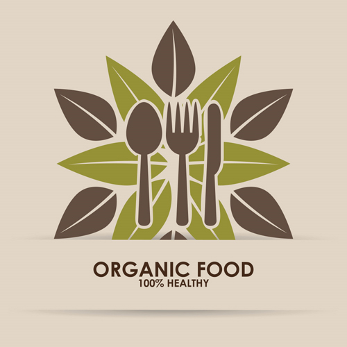Creative organic food logo vector 05