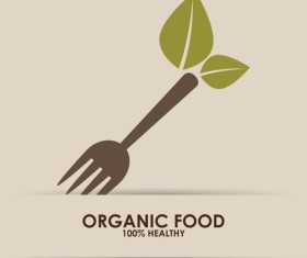 Creative organic food logo vector 06