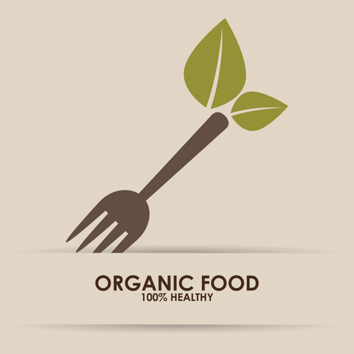 Creative organic food logo vector 06