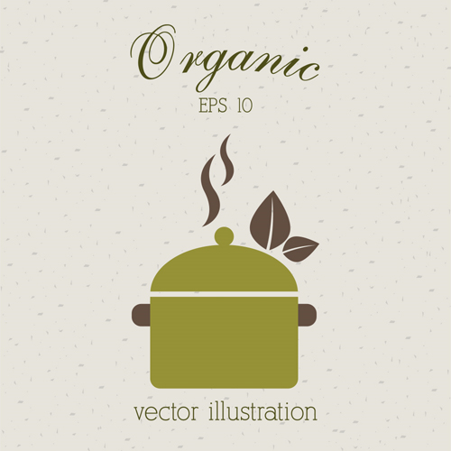 Creative organic food logo vector 07