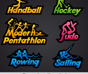 Creative sports logos design 03 vector