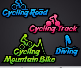 Creative sports logos design 06 vector