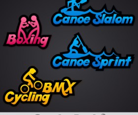 Creative sports logos design 07 vector