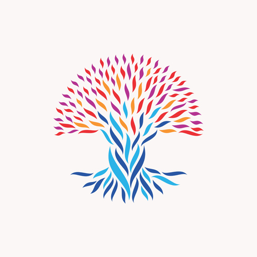 Download Creative tree logo vector graphics 01 free download