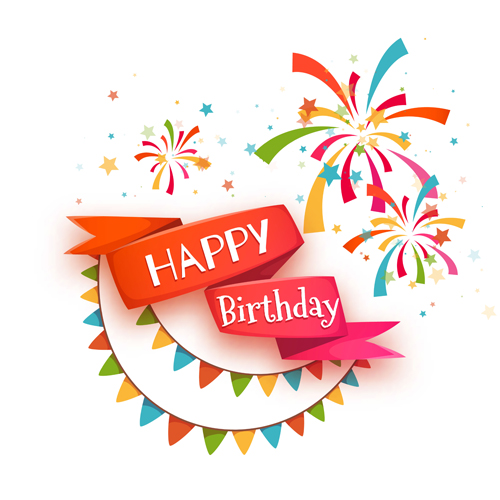 Cute Happy Birthday Cards Vector 01 Free Download