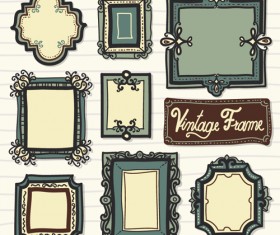 Cute vintage frame vector graphics