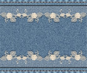 Denim with lace vector background