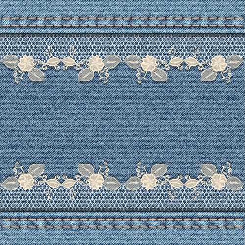 Denim with lace vector background