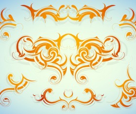 Design element ornament floral background vector 03