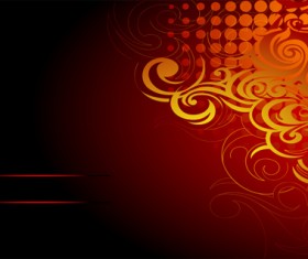 Design element ornament floral background vector 06