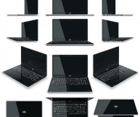 Different laptop desiang template vector