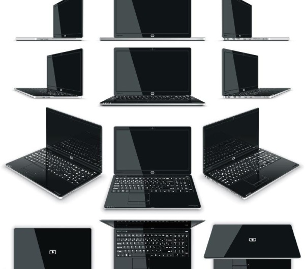 Different laptop desiang template vector