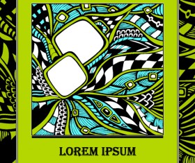 Doodle pattern abstract art background vector 08