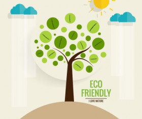 Eco friendly love nature vector template 01