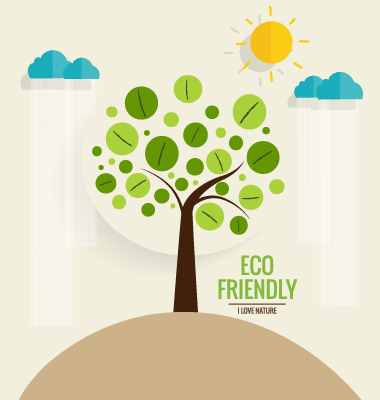 Eco friendly love nature vector template 01