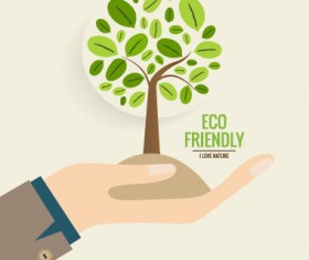 Eco friendly love nature vector template 02