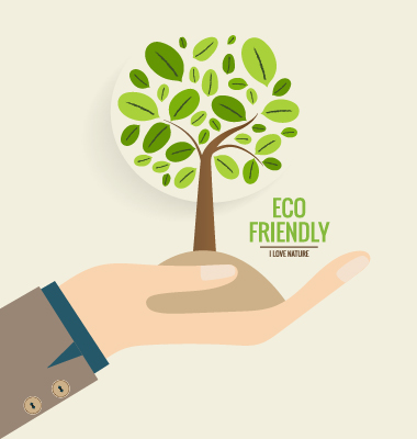 Eco friendly love nature vector template 02