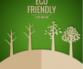 Eco friendly love nature vector template 03