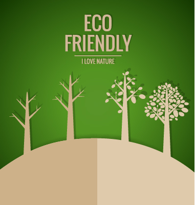 Eco friendly love nature vector template 03