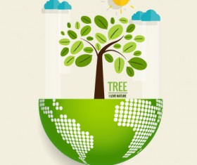 Eco friendly love nature vector template 05