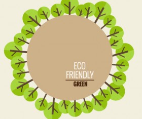 Eco friendly love nature vector template 07
