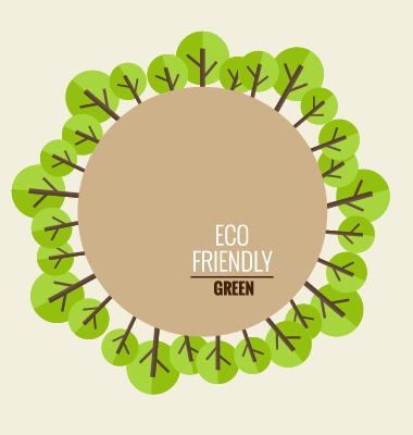 Eco friendly love nature vector template 07