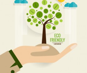 Eco friendly love nature vector template 09