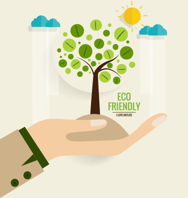 Eco friendly love nature vector template 09