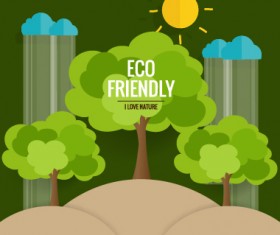 Eco friendly love nature vector template 14