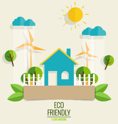Eco friendly love nature vector template 15