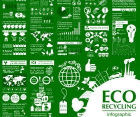 Eco recycling Infographic elements vector template 01