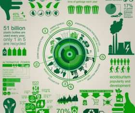 Eco recycling Infographic elements vector template 04