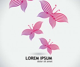 Elegant butterflies background vector set 01