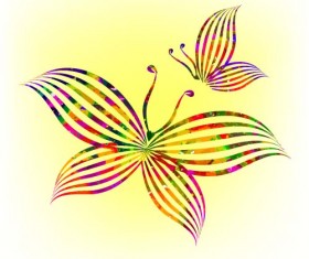 Elegant butterflies background vector set 02