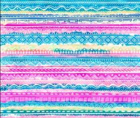 Ethnic pattern seamless borders vector