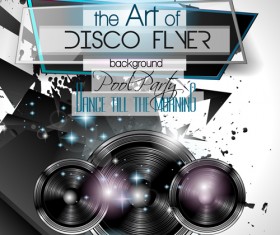Fashion club disco party flyer template vector 01