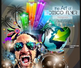 Fashion club disco party flyer template vector 04