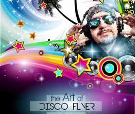 Fashion club disco party flyer template vector 05