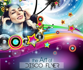 Fashion club disco party flyer template vector 06