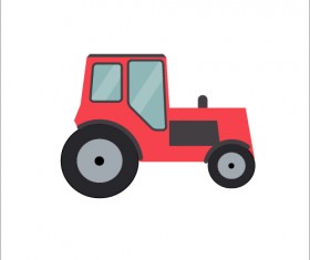 Flat styles tractor illustration vector