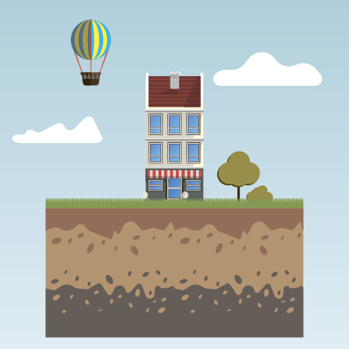 Flat urban landscape and building vector 10
