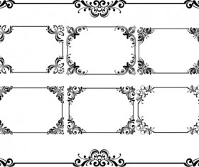 Floral deco frame vintage vector