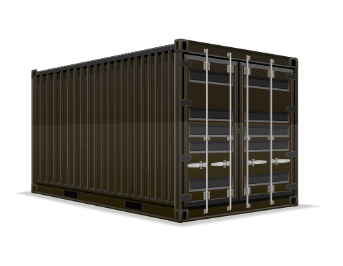 Freight container design vector 01