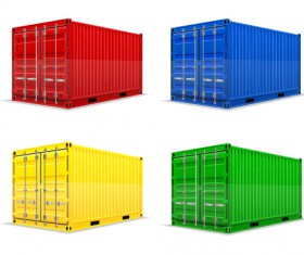 Freight container design vector 03
