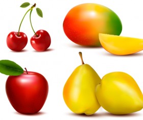 Fresh fruits realistic vector material 04