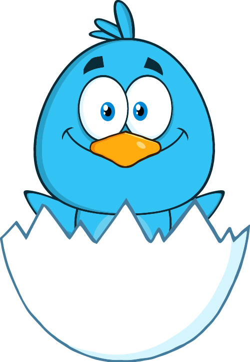 Funny blue bird cartoon vector set 10