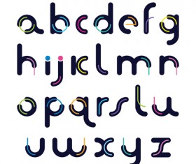 Funny cartoon letter vector material